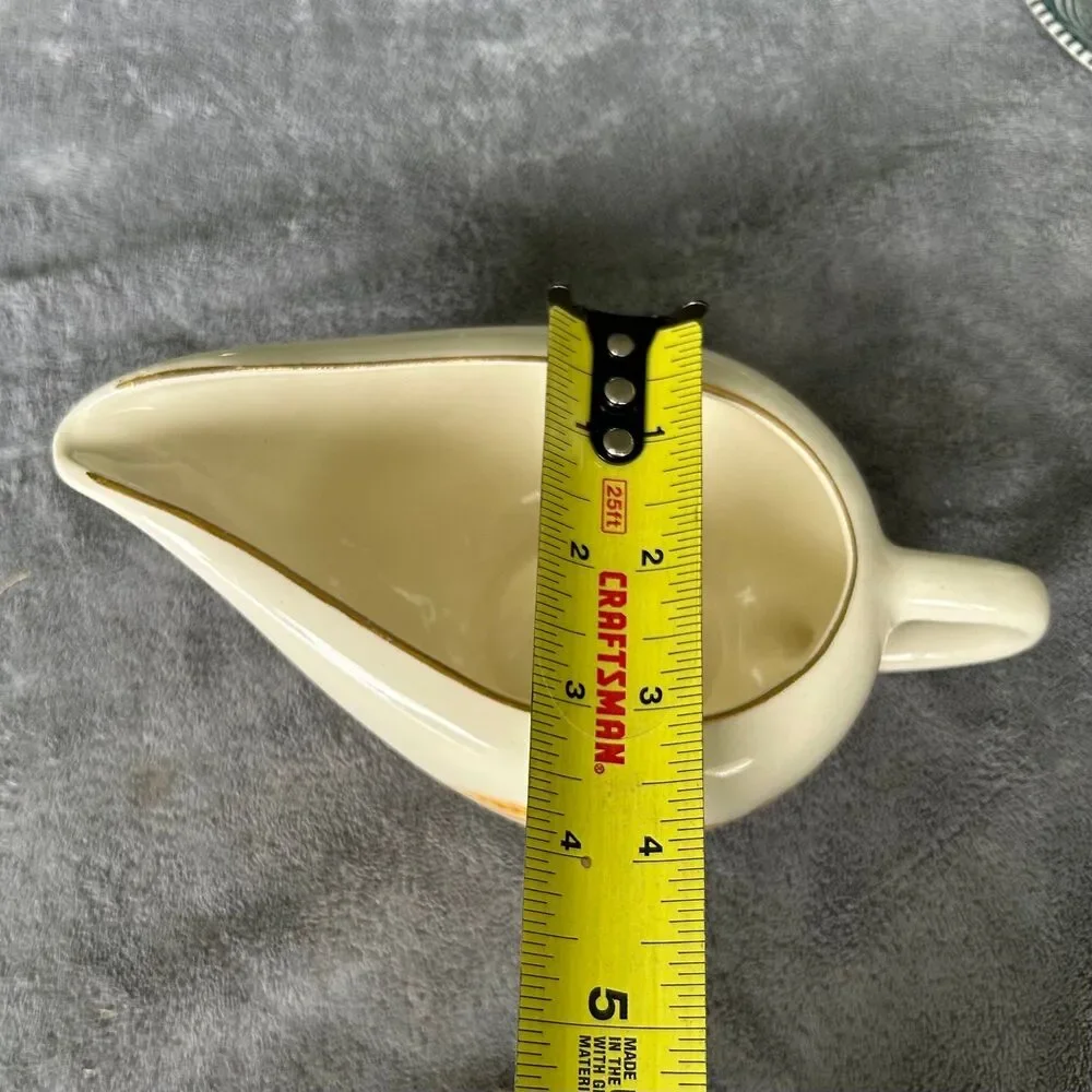 VTG Wheat Homestead Cottagecore Gravy Sauce Boat Porcelain Dainty Serveware